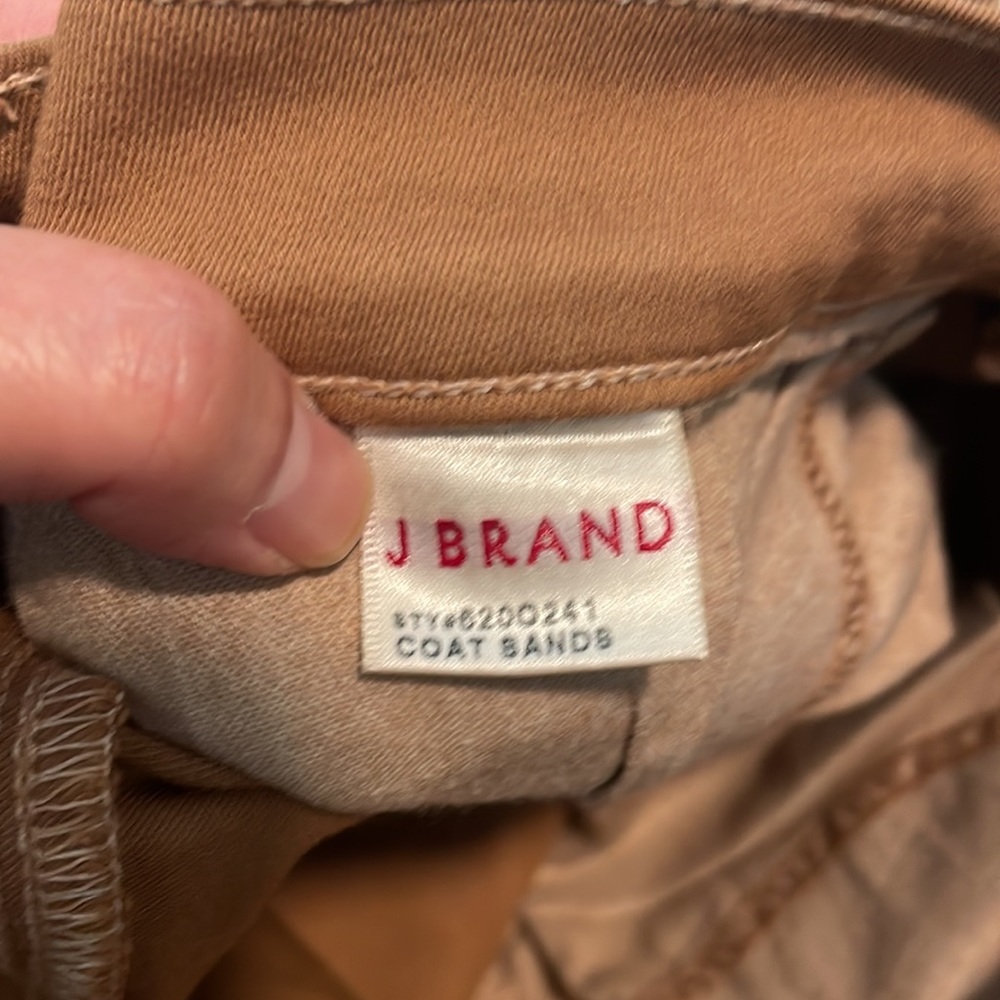 J Brand Skinny Jeans Sz 23 Coated Sands Caramel - Picture 4 of 7